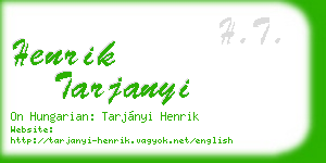 henrik tarjanyi business card